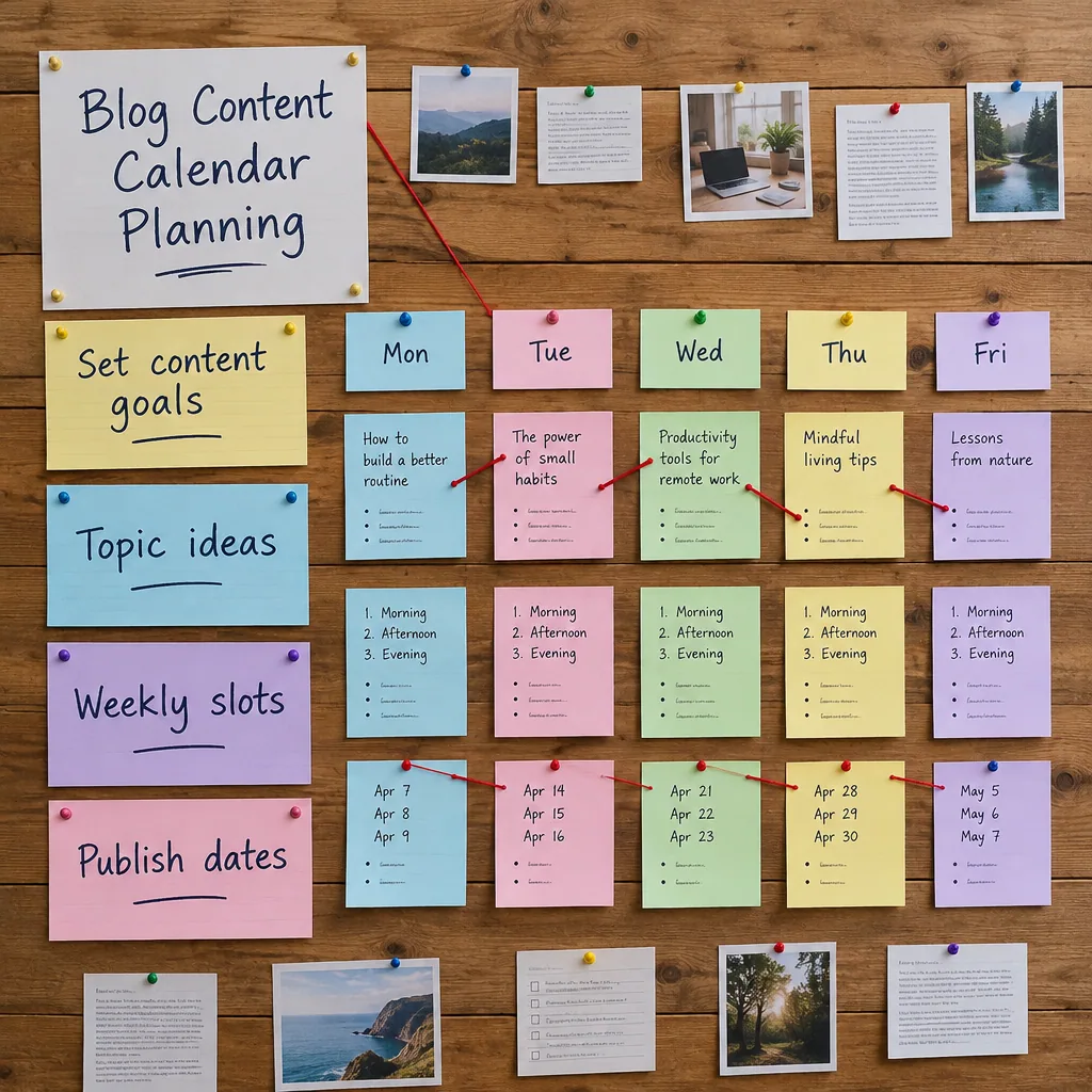 Blog Content Calendar Planning